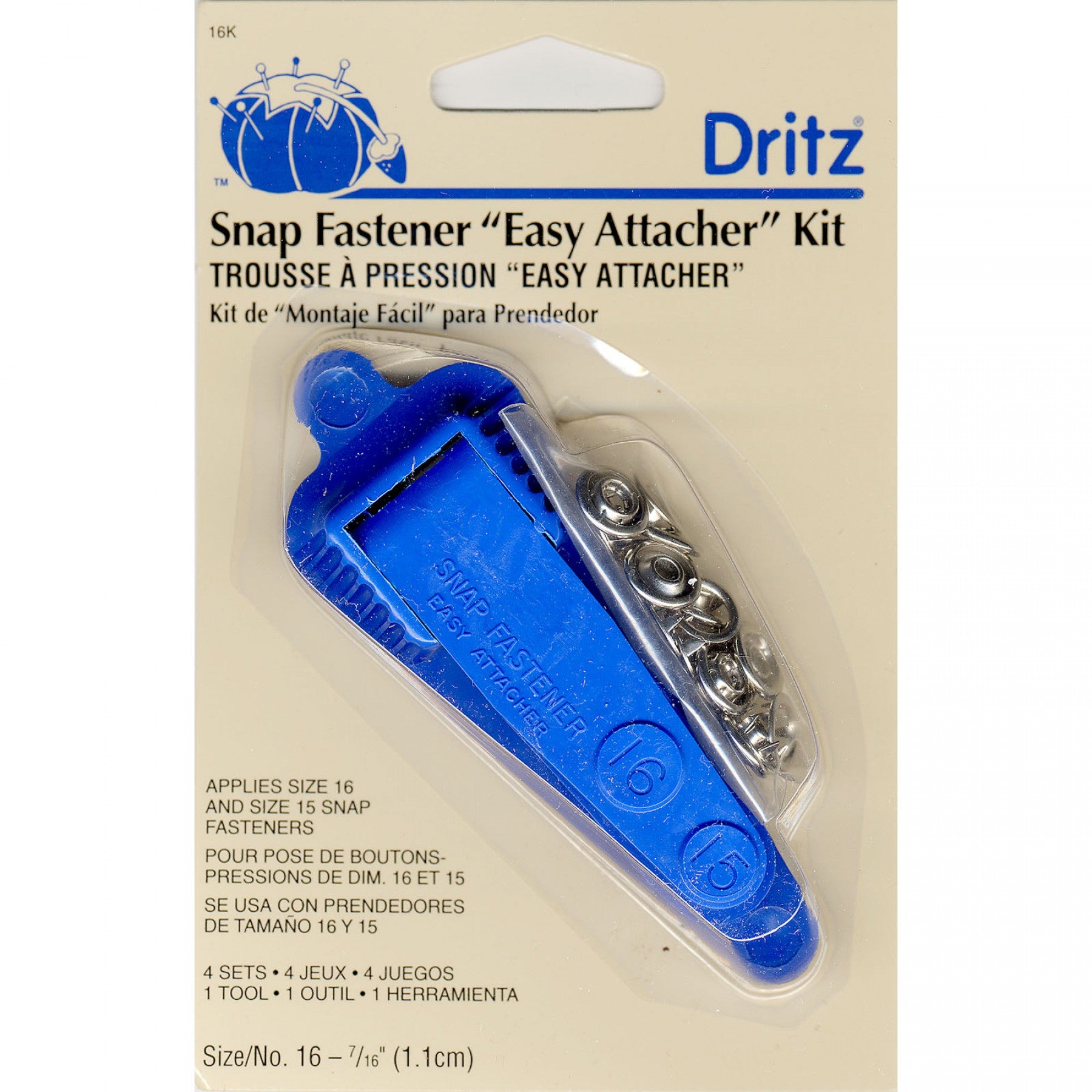 Dritz Easy Attacher Kit for Size 15 & 16 Snaps with Snaps – Riverside  Fabrics